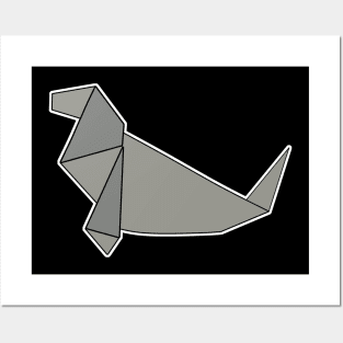 Seal Sealion Origami Sticker Style Design Posters and Art